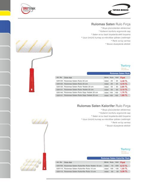 SRG TEKNİK 2017 KATALOG