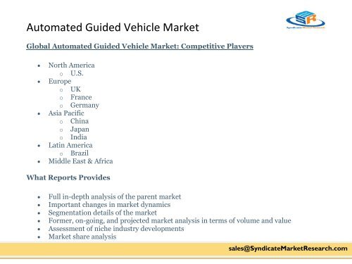 Automated Guided Vehicle Market