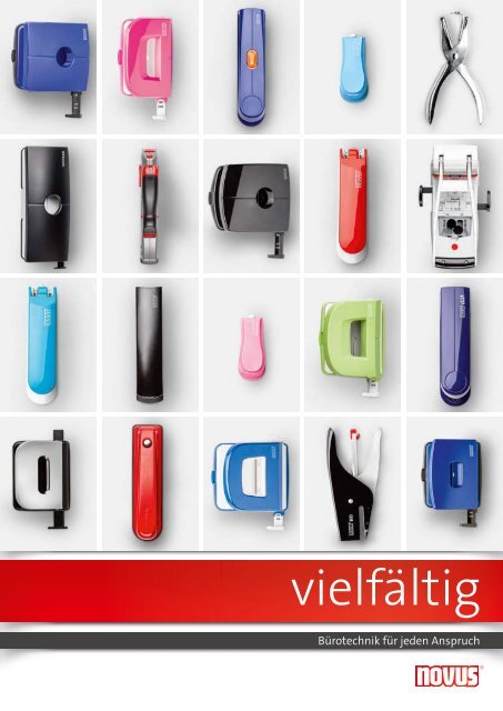 lila gl/änzend Novus E 216 Locher 16 Blatt Lochleistung, mit Anschlagschiene, f/ür B/üro und Schreibtisch