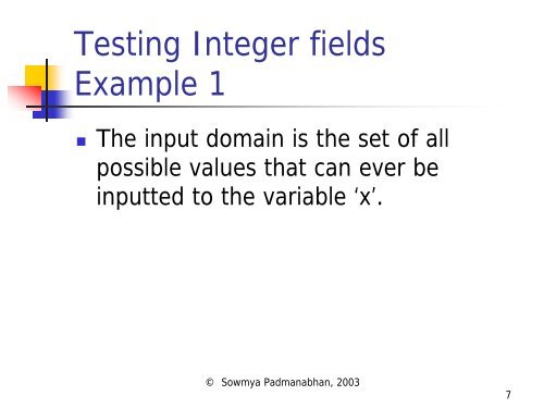 Domain Testing: Divide and Conquer - Testing Education