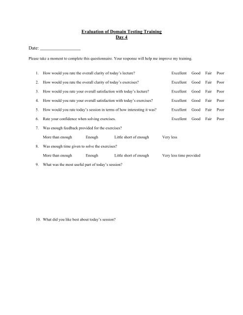 Domain Testing: Divide and Conquer - Testing Education