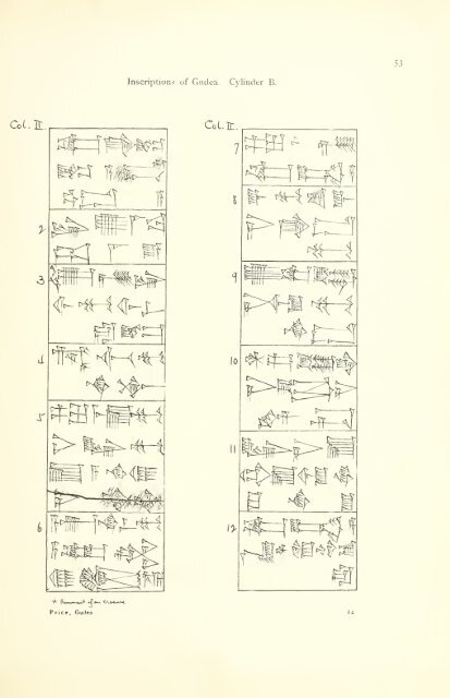 The great cylinder inscriptions A [and] B of Gudea, copied from the original clay cylinders of the Telloh Collection Vol. 1 by I. M. Price (1899)