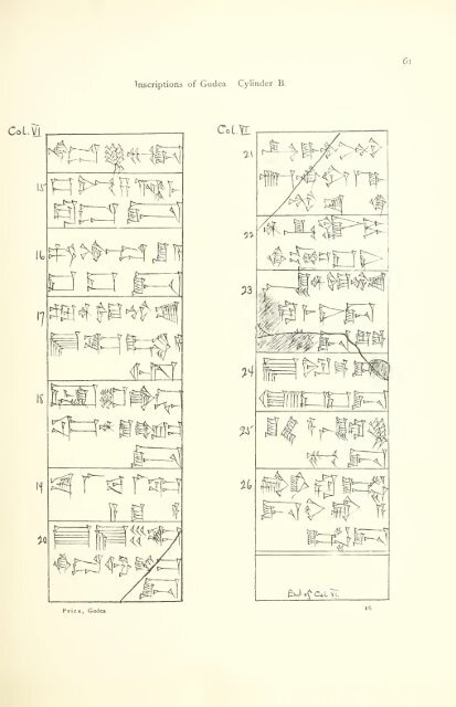 The great cylinder inscriptions A [and] B of Gudea, copied from the original clay cylinders of the Telloh Collection Vol. 1 by I. M. Price (1899)