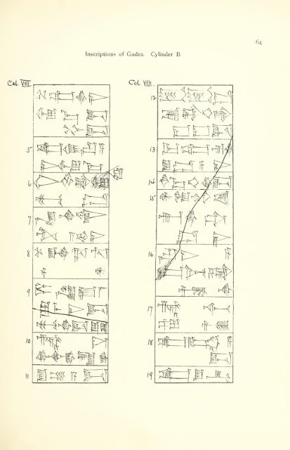 The great cylinder inscriptions A [and] B of Gudea, copied from the original clay cylinders of the Telloh Collection Vol. 1 by I. M. Price (1899)