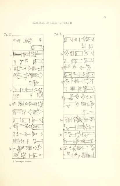 The great cylinder inscriptions A [and] B of Gudea, copied from the original clay cylinders of the Telloh Collection Vol. 1 by I. M. Price (1899)