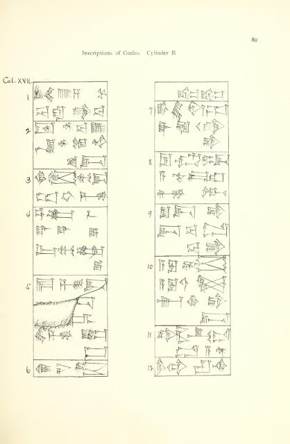 The great cylinder inscriptions A [and] B of Gudea, copied from the original clay cylinders of the Telloh Collection Vol. 1 by I. M. Price (1899)