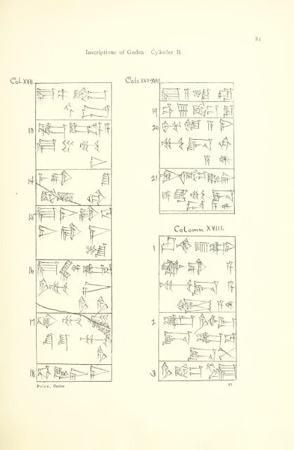 The great cylinder inscriptions A [and] B of Gudea, copied from the original clay cylinders of the Telloh Collection Vol. 1 by I. M. Price (1899)