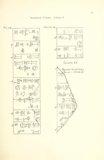 The great cylinder inscriptions A [and] B of Gudea, copied from the original clay cylinders of the Telloh Collection Vol. 1 by I. M. Price (1899)