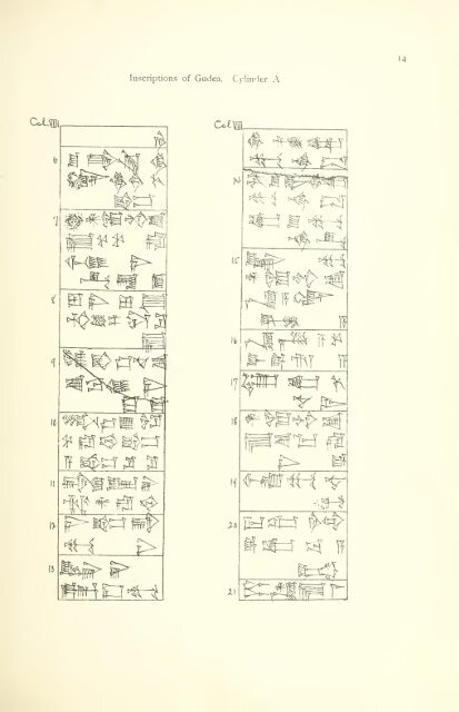 The great cylinder inscriptions A [and] B of Gudea, copied from the original clay cylinders of the Telloh Collection Vol. 1 by I. M. Price (1899)