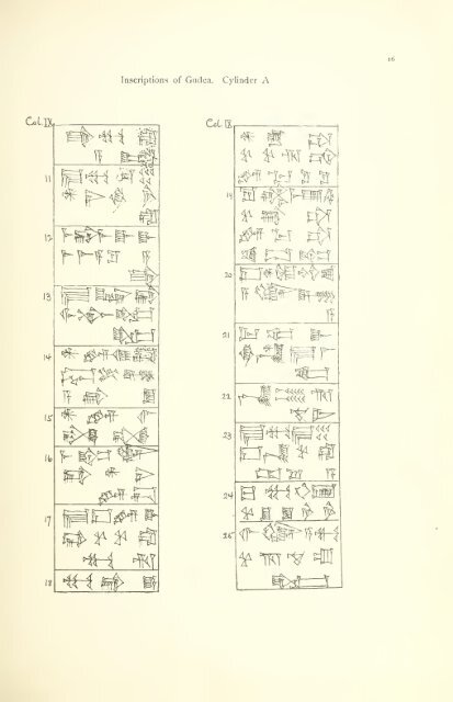 The great cylinder inscriptions A [and] B of Gudea, copied from the original clay cylinders of the Telloh Collection Vol. 1 by I. M. Price (1899)