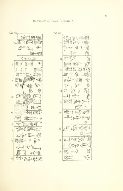 The great cylinder inscriptions A [and] B of Gudea, copied from the original clay cylinders of the Telloh Collection Vol. 1 by I. M. Price (1899)