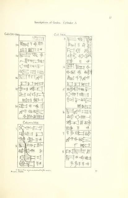 The great cylinder inscriptions A [and] B of Gudea, copied from the original clay cylinders of the Telloh Collection Vol. 1 by I. M. Price (1899)