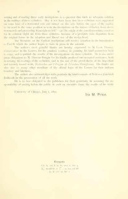 The great cylinder inscriptions A [and] B of Gudea, copied from the original clay cylinders of the Telloh Collection Vol. 1 by I. M. Price (1899)