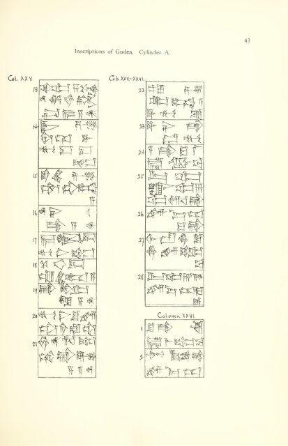 The great cylinder inscriptions A [and] B of Gudea, copied from the original clay cylinders of the Telloh Collection Vol. 1 by I. M. Price (1899)