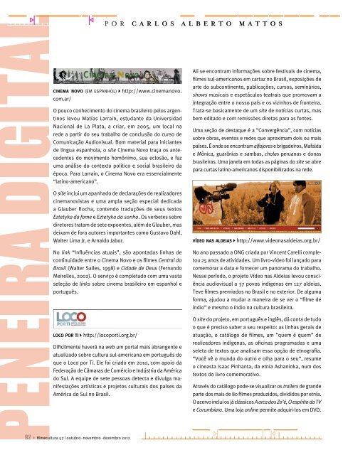 Sangue Latino - Revista Filme Cultura - via: Ed. Alápis