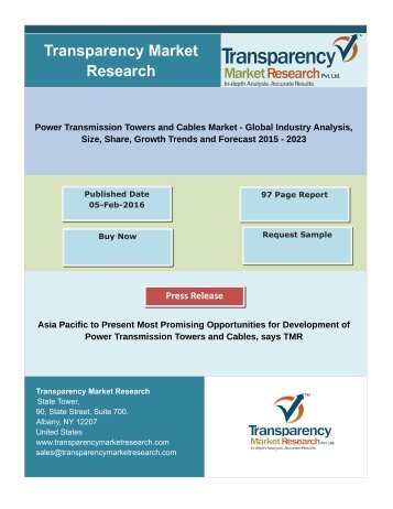 Power Transmission Towers and Cables Market