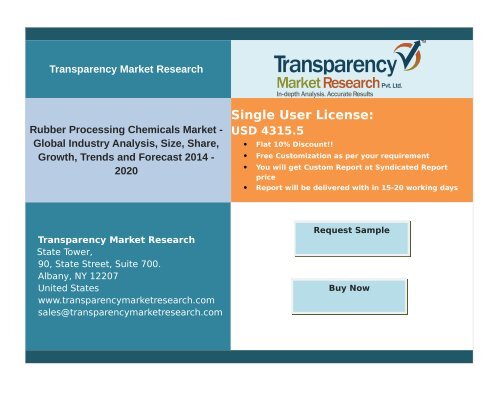 Rubber Processing Chemicals Industry Trends and key Insights by 2020