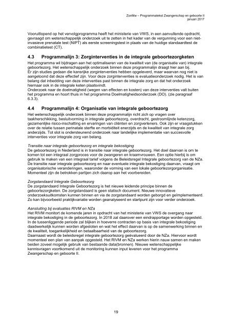 Programmatekst Zwangerschap en geboorte II