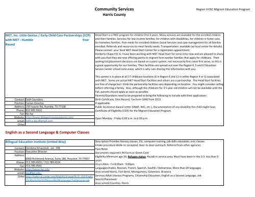 Directory of Services by County print  16-17