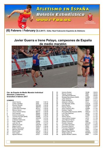 (6) Javier Guerra e Irene Pelayo campeones de España de medio maratón