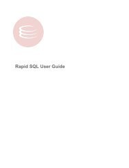 Rapid SQL User Guide - Embarcadero Technologies