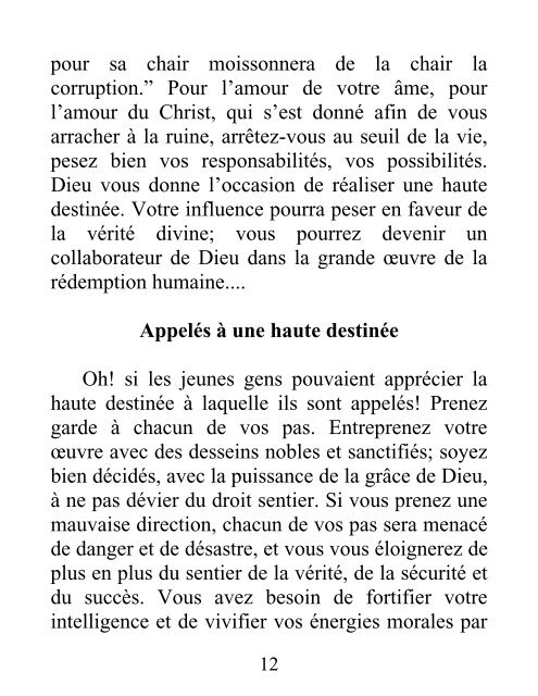 Messages à la jeunesse - Ellen G. White