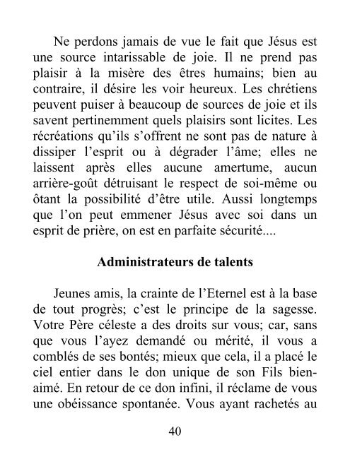 Messages à la jeunesse - Ellen G. White