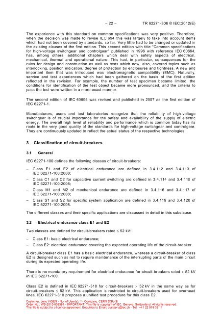 Endurance iec62271