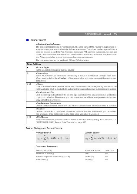 SIMPLORER User Manual V6.0 - FER-a