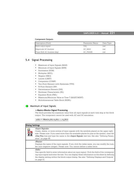 SIMPLORER User Manual V6.0 - FER-a