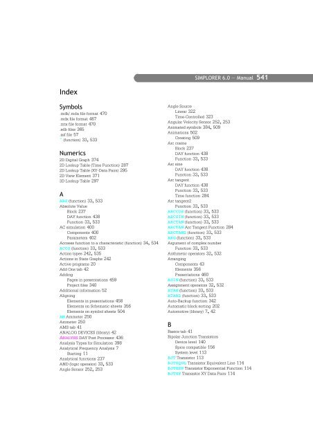 SIMPLORER User Manual V6.0 - FER-a