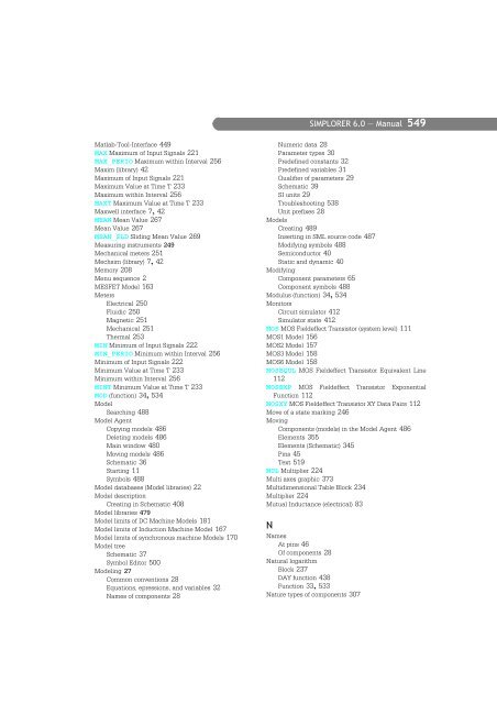 SIMPLORER User Manual V6.0 - FER-a