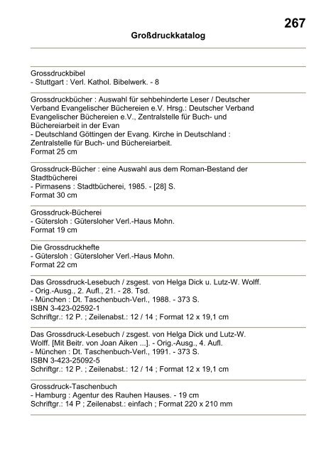 Katalog GroÃŸdruck - Deutsche Blindenstudienanstalt e.V.