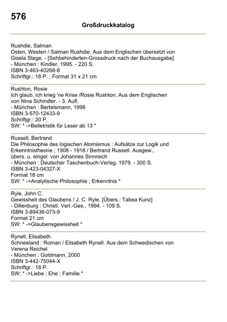 Katalog GroÃŸdruck - Deutsche Blindenstudienanstalt e.V.