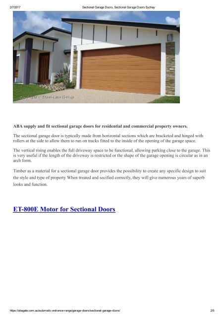 Sectional Garage Doors, Sectional Garage Doors Sydney