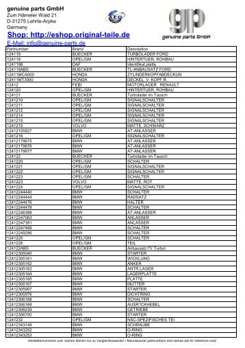 Download-PDF - Original Ersatzteile - genuine spare parts