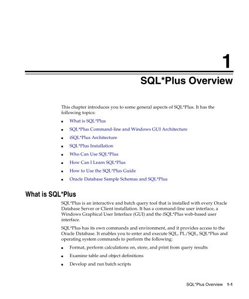 SQL*Plus User's Guide and Reference - InfoLab