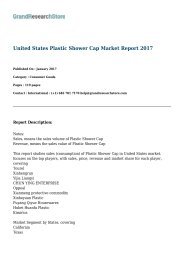 United States Plastic Shower Cap Market Report 2017