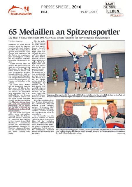 Pressespiegel E.ON Kassel Marathon 2016