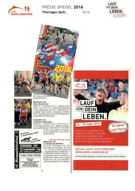 Pressespiegel E.ON Kassel Marathon 2016