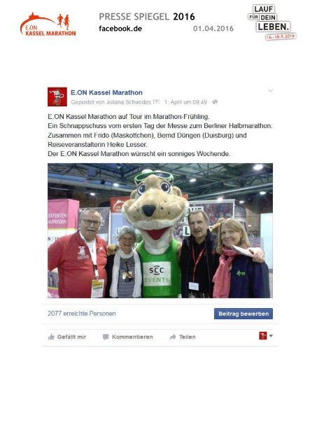 Pressespiegel E.ON Kassel Marathon 2016