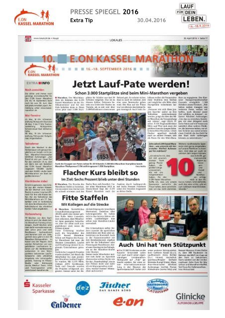 Pressespiegel E.ON Kassel Marathon 2016