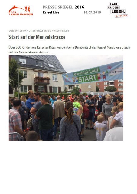 Pressespiegel E.ON Kassel Marathon 2016