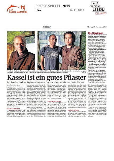 Pressespiegel E.ON Kassel Marathon 2016