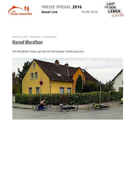 Pressespiegel E.ON Kassel Marathon 2016