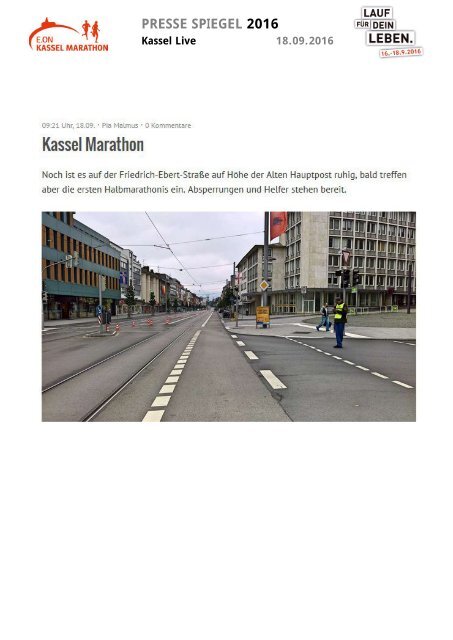 Pressespiegel E.ON Kassel Marathon 2016