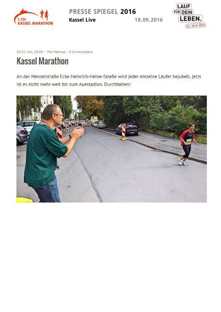 Pressespiegel E.ON Kassel Marathon 2016