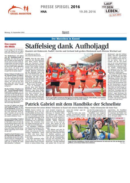 Pressespiegel E.ON Kassel Marathon 2016