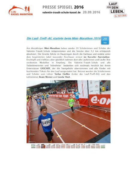 Pressespiegel E.ON Kassel Marathon 2016