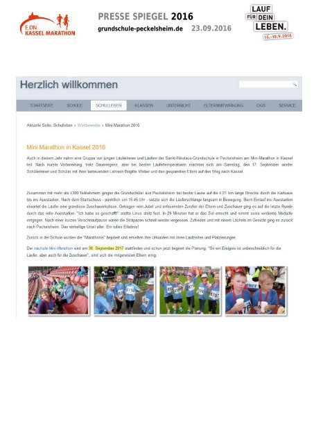 Pressespiegel E.ON Kassel Marathon 2016